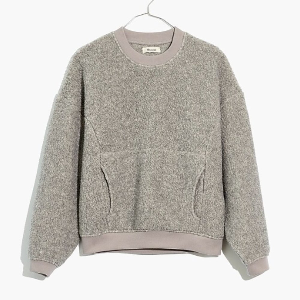 Madewell Shearling Polartec Pullover - Medium - E… - image 1